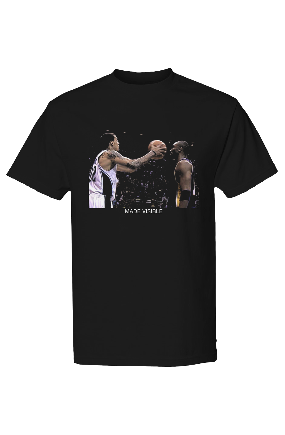 Black Made Visible Untouchable heavyweight T-shirt with a basketball standoff graphic